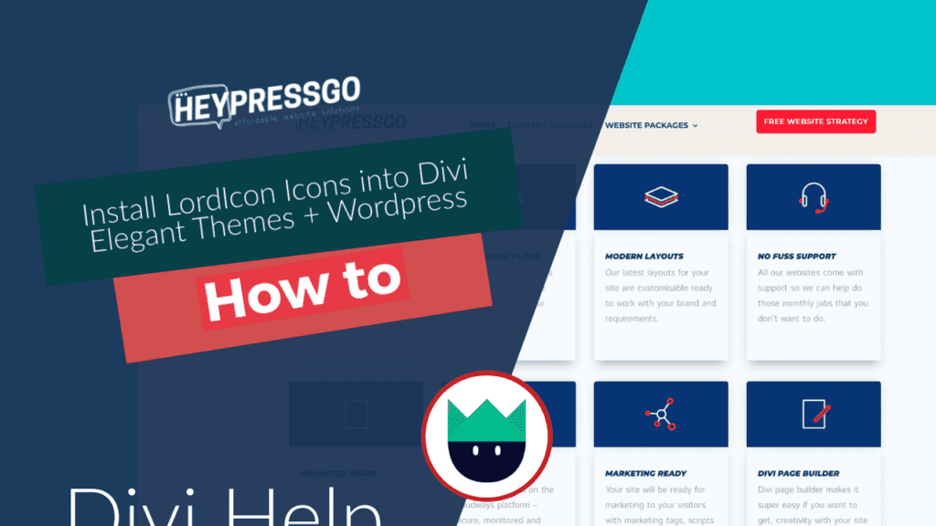 How to install Lord Icon with Divi themes